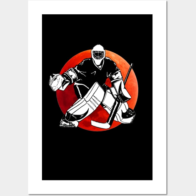 June Man Never Underestimate An Old Man Who Loves Hockey Wall Art by sueannharley12